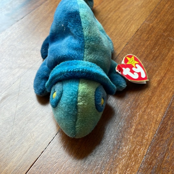 Ty Beanie Baby Rainbow Blue Green Iguana - 1997 - Picture 3 of 5